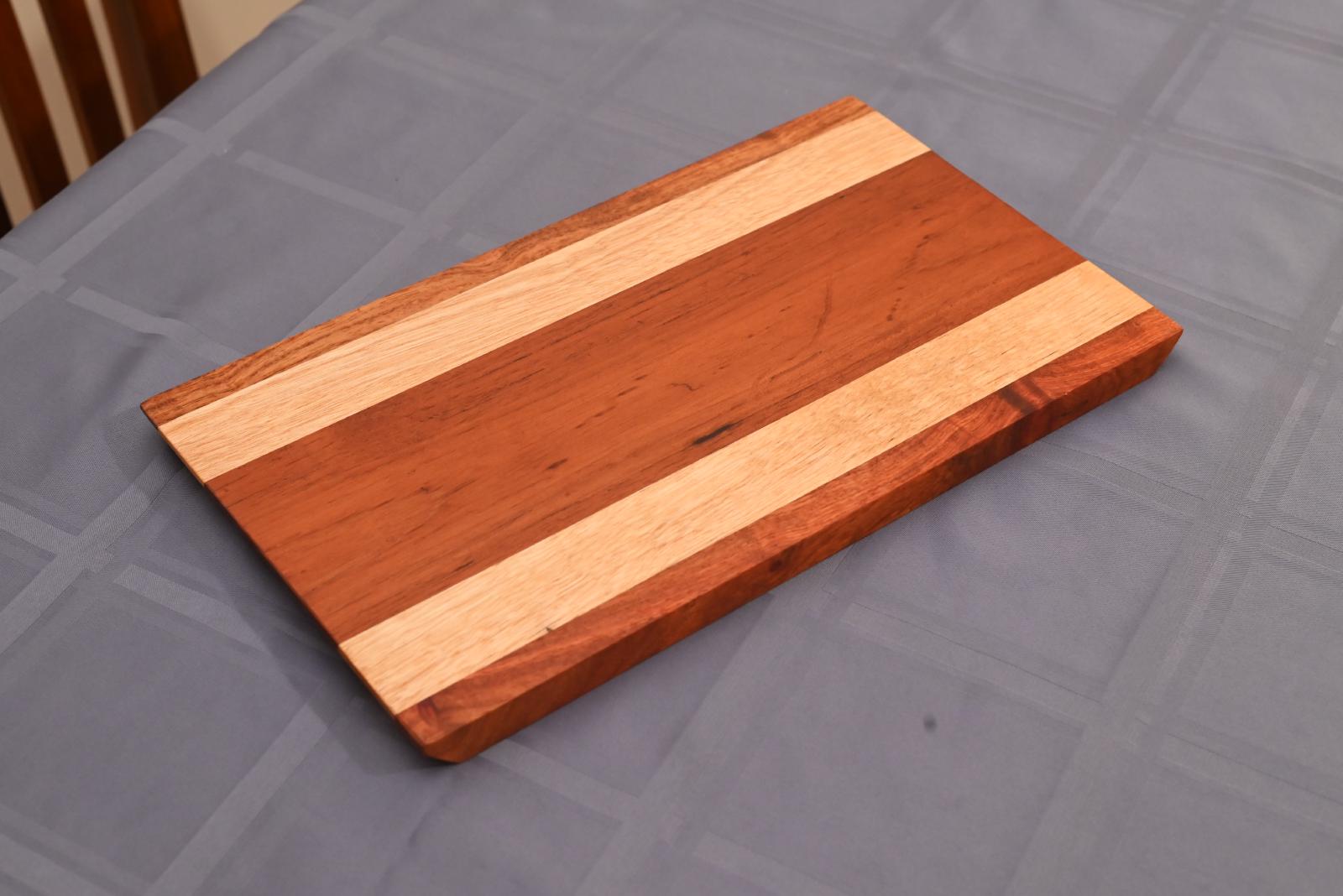 2021 - Serving board - Blackwood, Silver Ash, Red Cedar (collab with my daughter)
