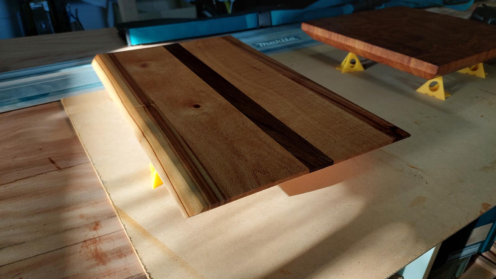 2022 - Cutting board. Silky Oak, Tasmanian Blackwood and Camphor Laurel